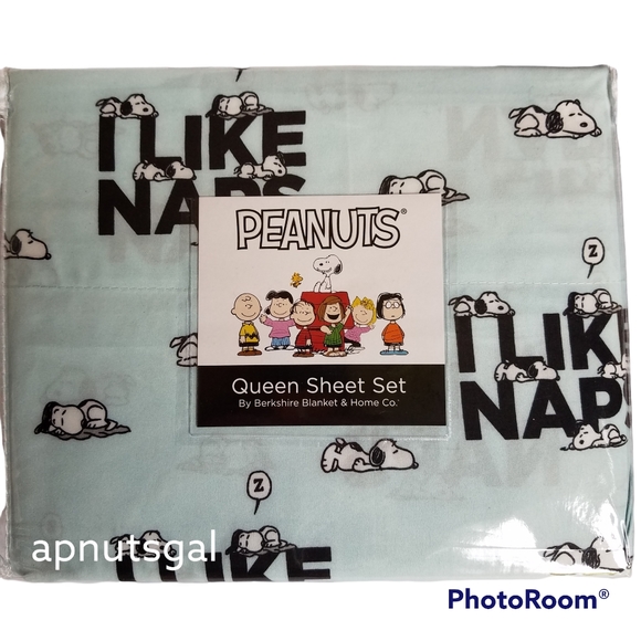 Peanuts Other - Peanuts Queen Sheets I Like Naps